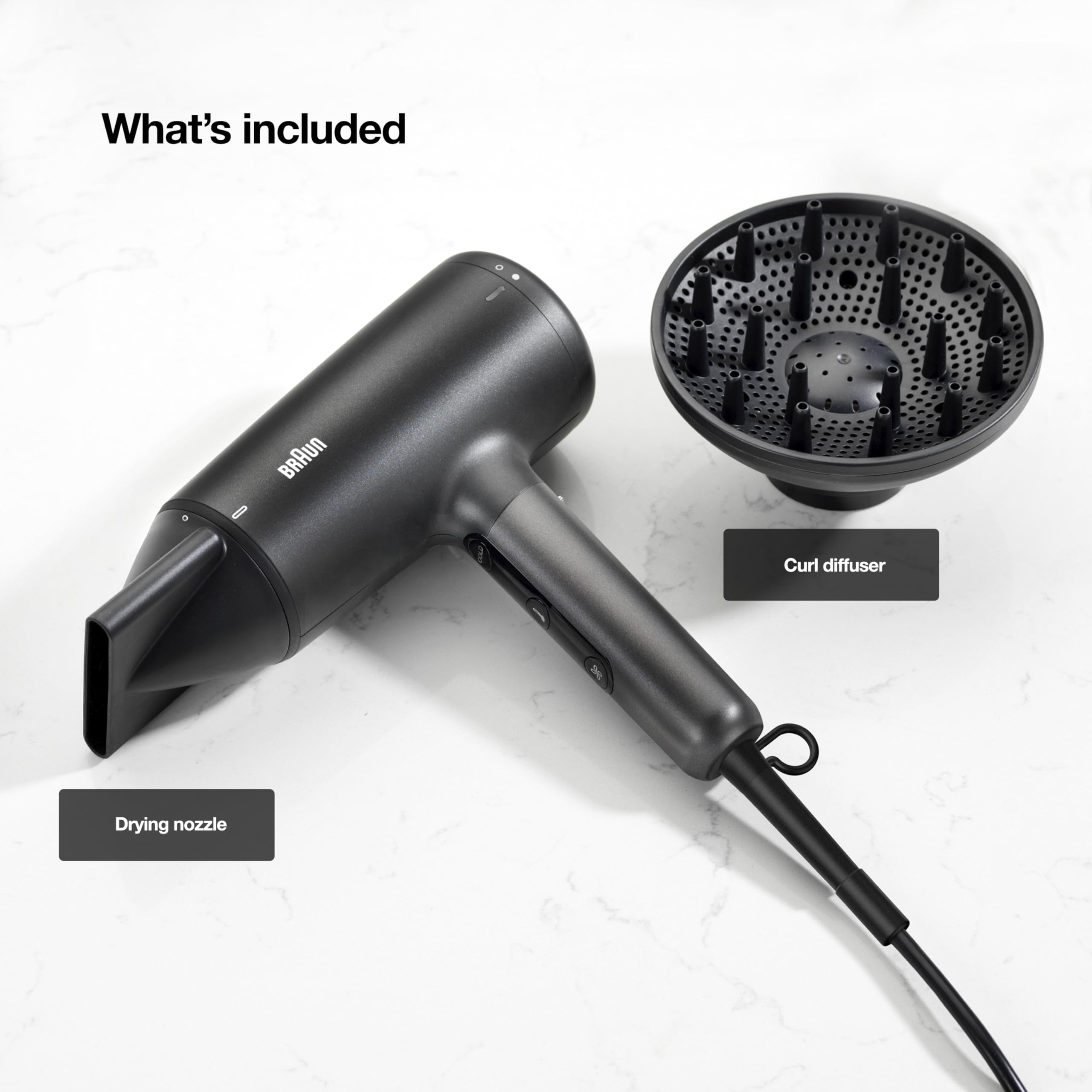 Amazon.co.jp: ブラウン ヘアドライヤー ディフューザー付き スーパー